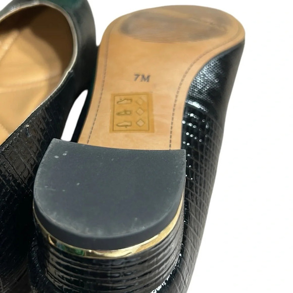 J.Renee shoes,women NEW!black patent lizard print BAMBALINA  classy ,1” heel - Picture 12 of 16